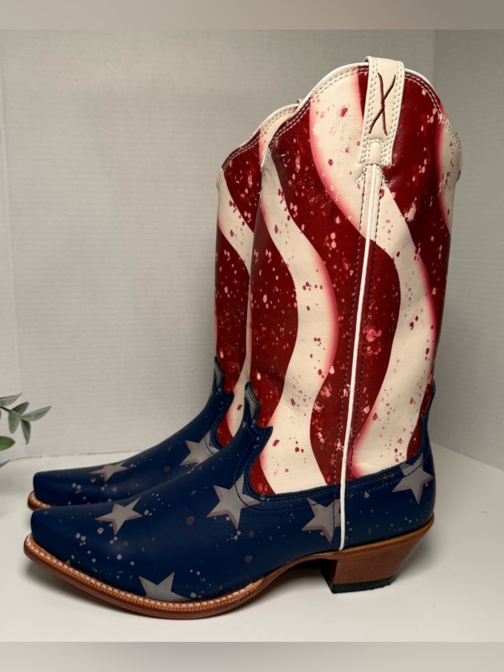 Twisted X Women's Steppin' Out Western Boots American Flag Snip Toe Size 10B USA - Picture 4 of 16